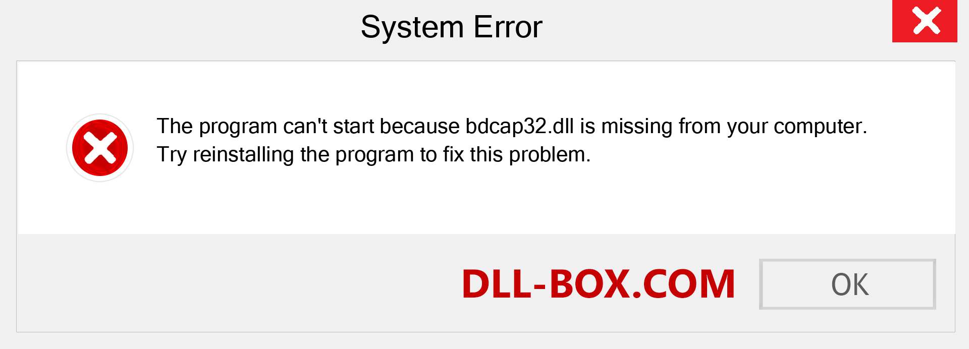  bdcap32.dll file is missing?. Download for Windows 7, 8, 10 - Fix  bdcap32 dll Missing Error on Windows, photos, images